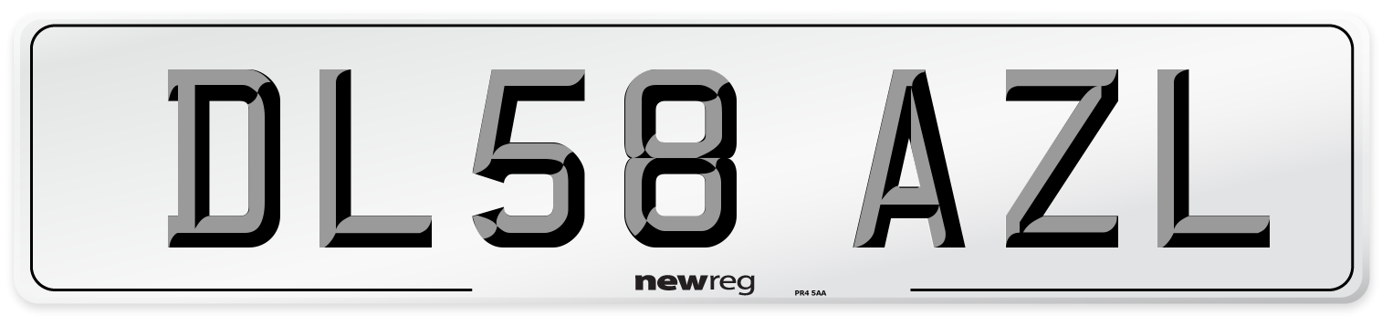 DL58 AZL Number Plate from New Reg